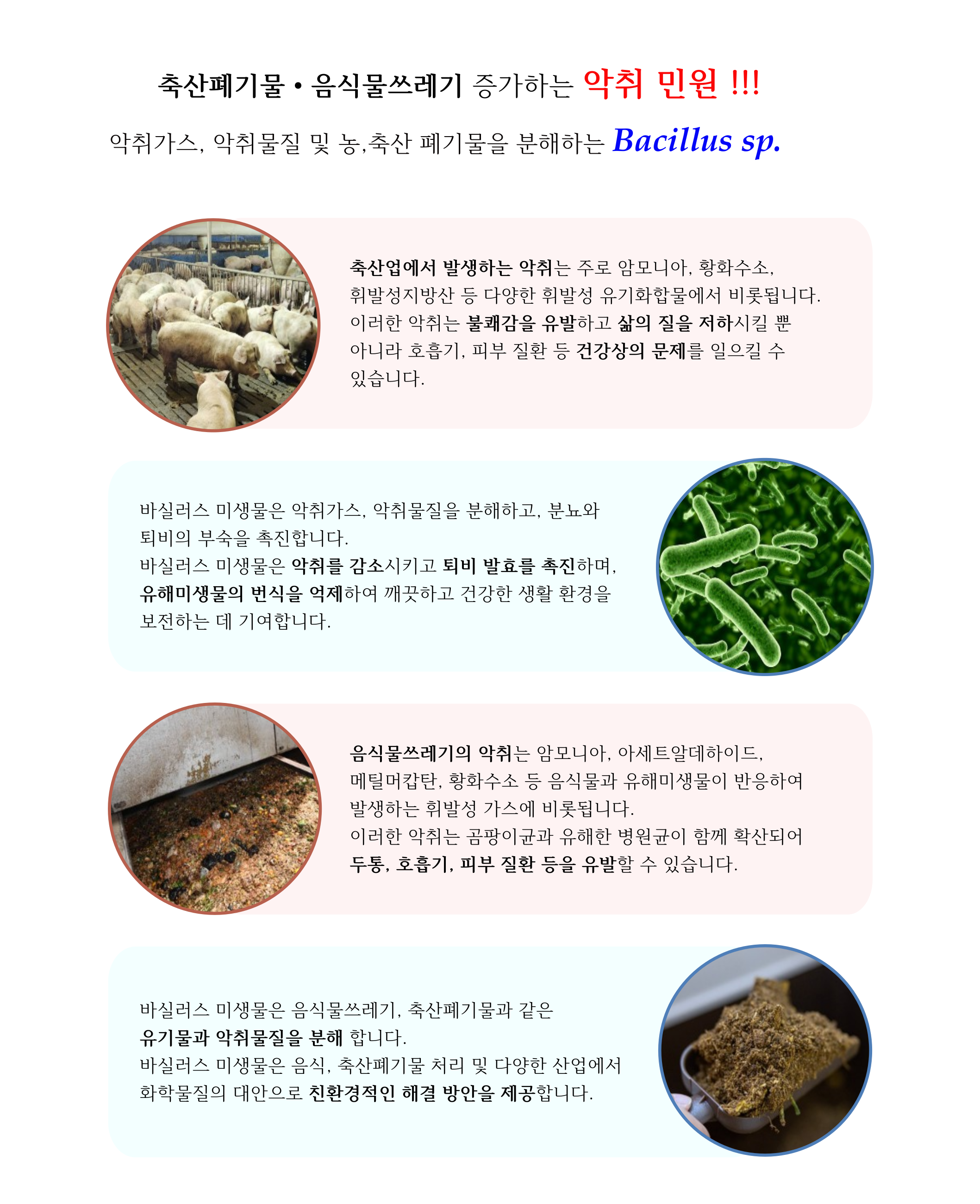 악취 물질, 농∙축산 폐기물 분해